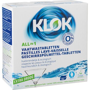 Klok ecologische vaatwas tabletten