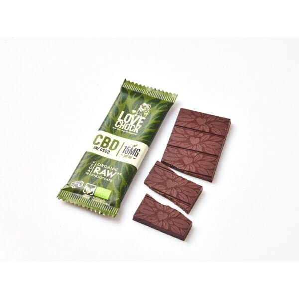 lovechock cbd infused chocolate raw mini tablet