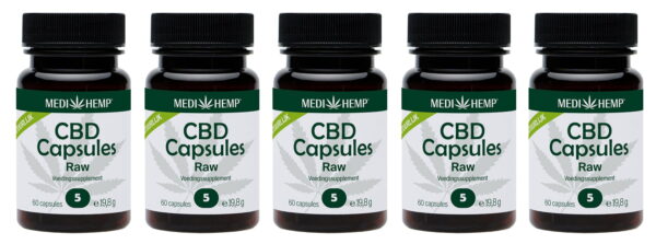 5% CBD capsules Raw Medihemp voordeelpakket