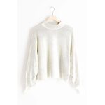 Hoodlamb Dames Sweater Biologisch Mock Collar Cream