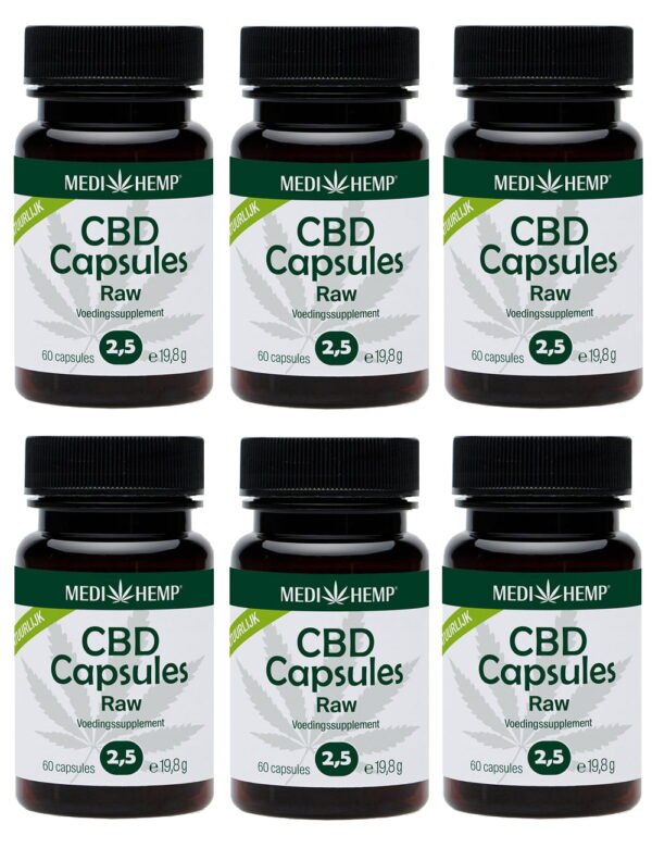 Medihemp 2.5 pour cent CBD capsules benefit package