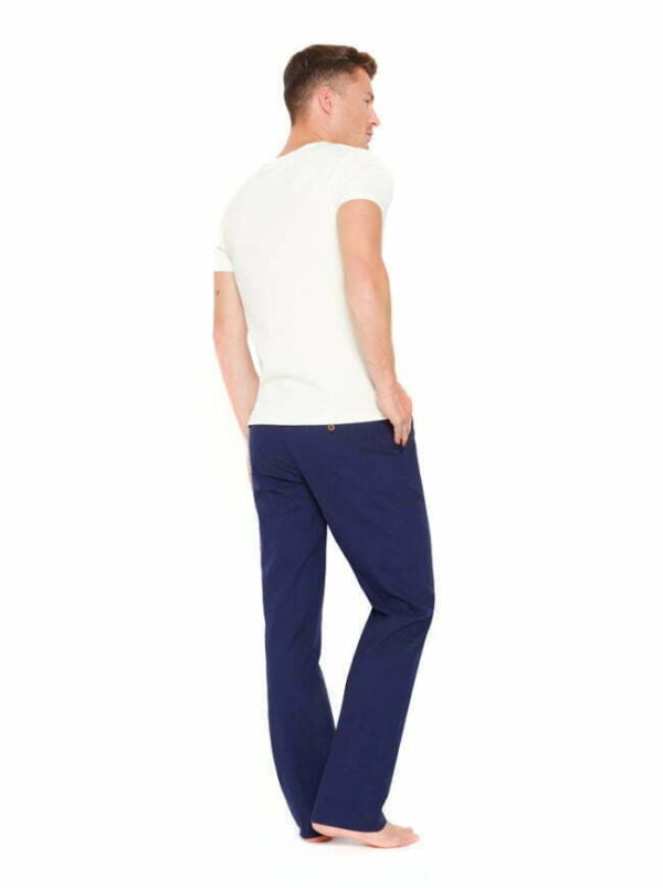 hemp trousers men's blue chino