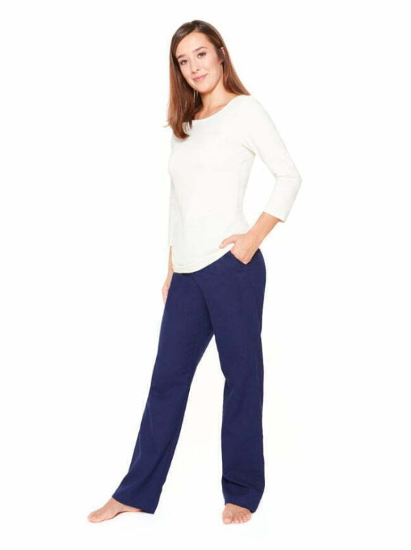 hemp trousers ladies blue chino