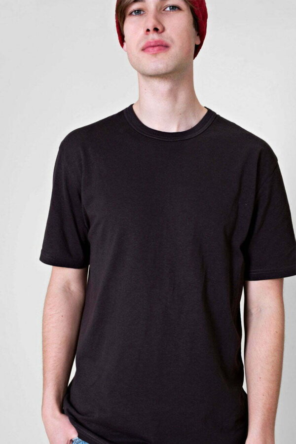 men hemp organic cotton tee vintage black Studio Ten Kate