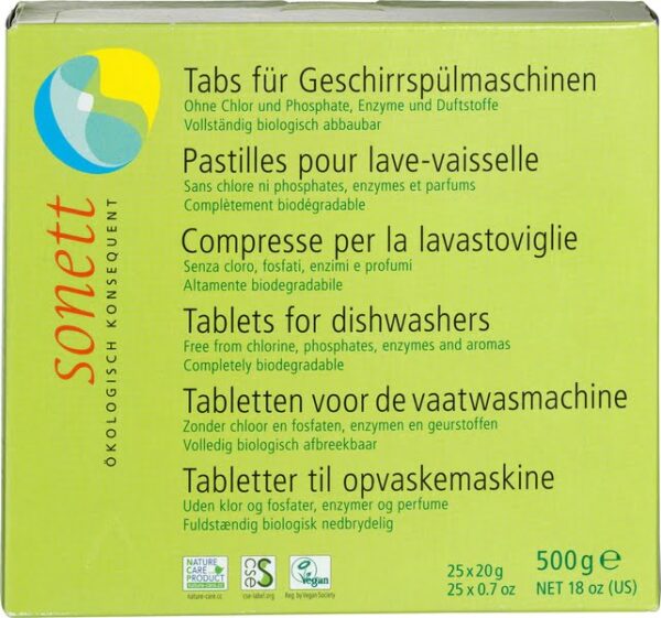 Sonett Dishwasher tablets 25 Pieces Dishwasher Eco Tabs 4007547402805