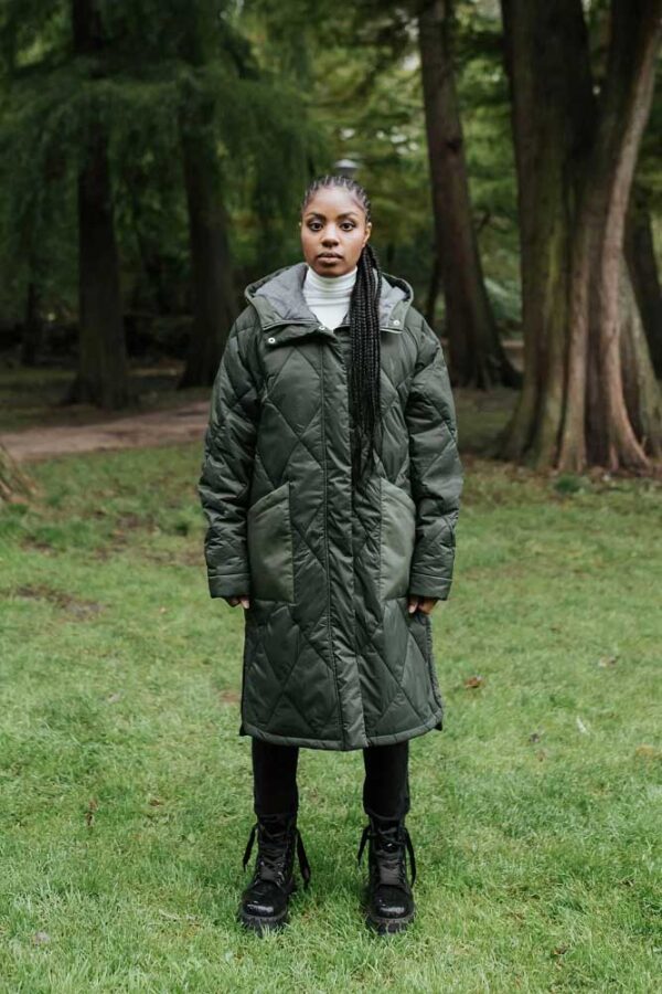 groene winterjas blanketcoat recycled