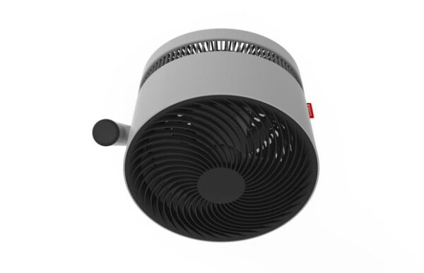 Ventilatore grigio F225 BONECO Air Shower Fan Dettaglio testa da sopra la griglia del ventilatore