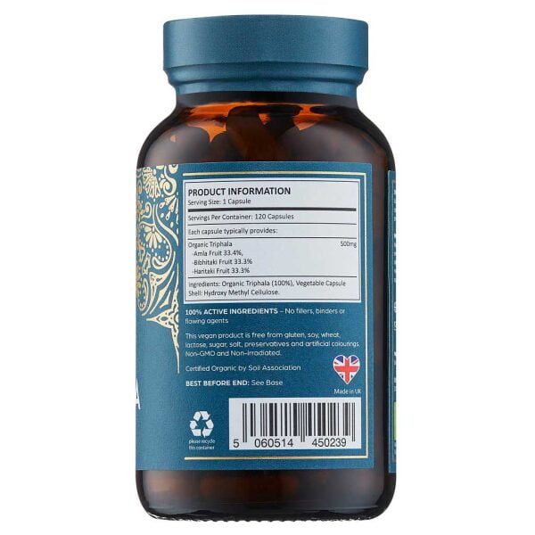 Triphala Biologisch Organic 120 Caps